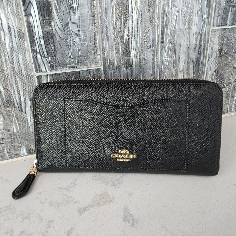 Coach Black Zip Wallet